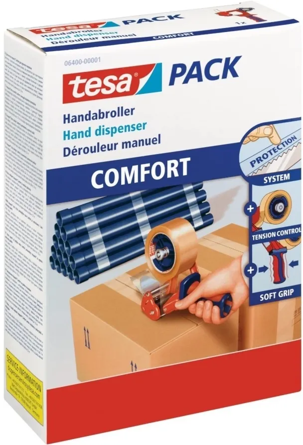 Tapedispenser tesa® 6400 Comfort - passer til tapebredde op til 50 mm