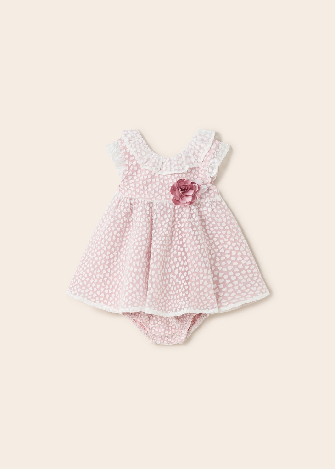 Vestido de cerimônia com capa para fralda para recém-nascido