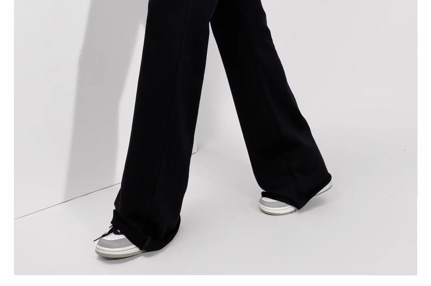 Asiris - Low Rise Plain Slim-Fit Boot-Cut Joggingbroek