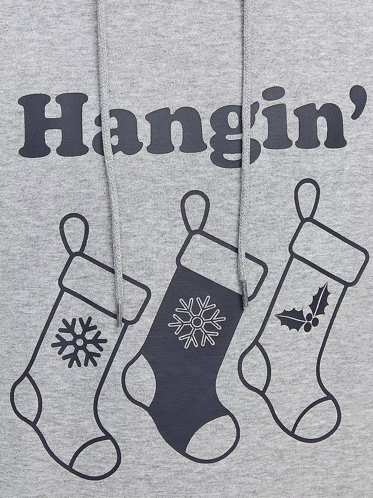 JACK & JONES Kapuzensweater - Hoodie JJXMAS  hellgrau