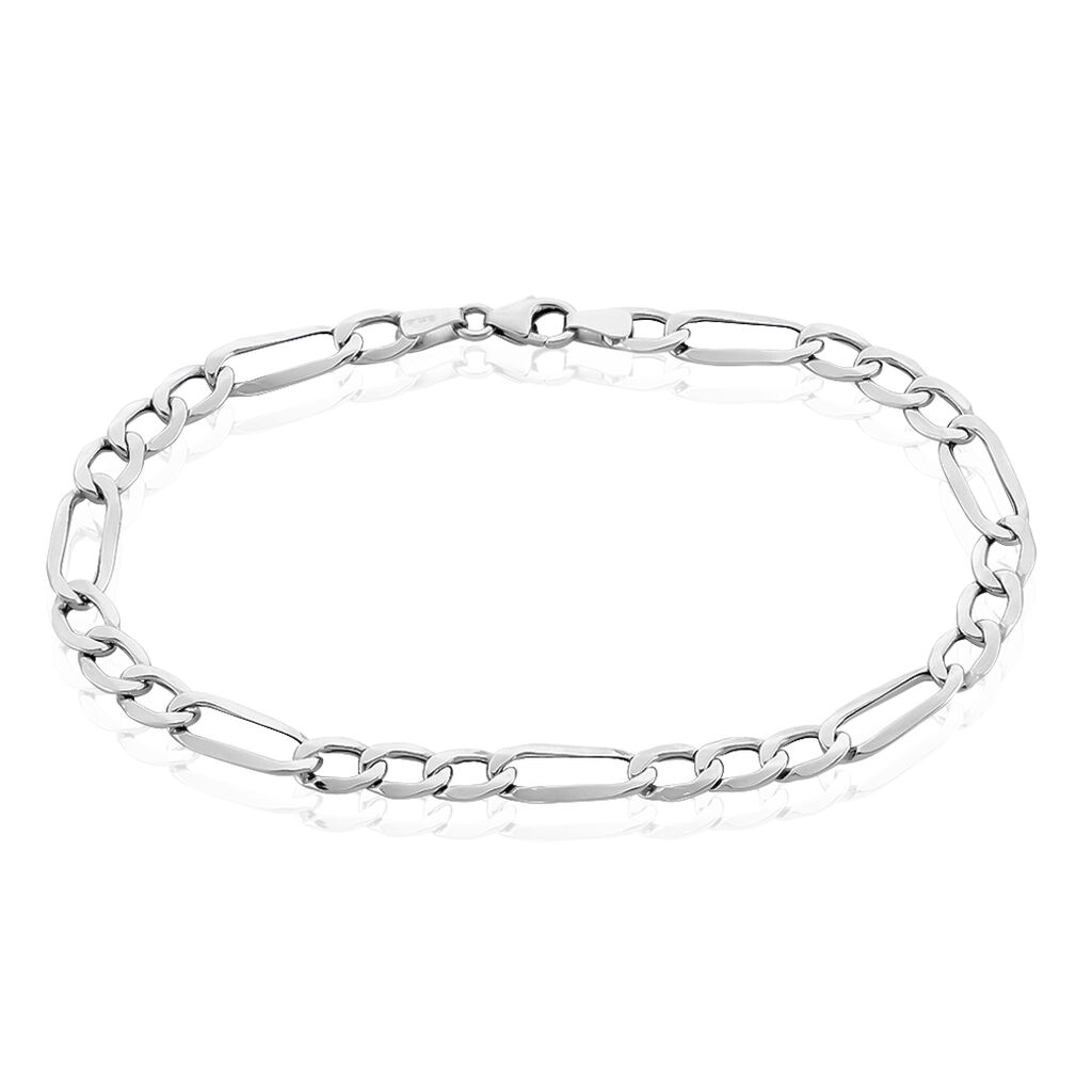 Bracelet Cameo Alternee 1/3 Or Blanc