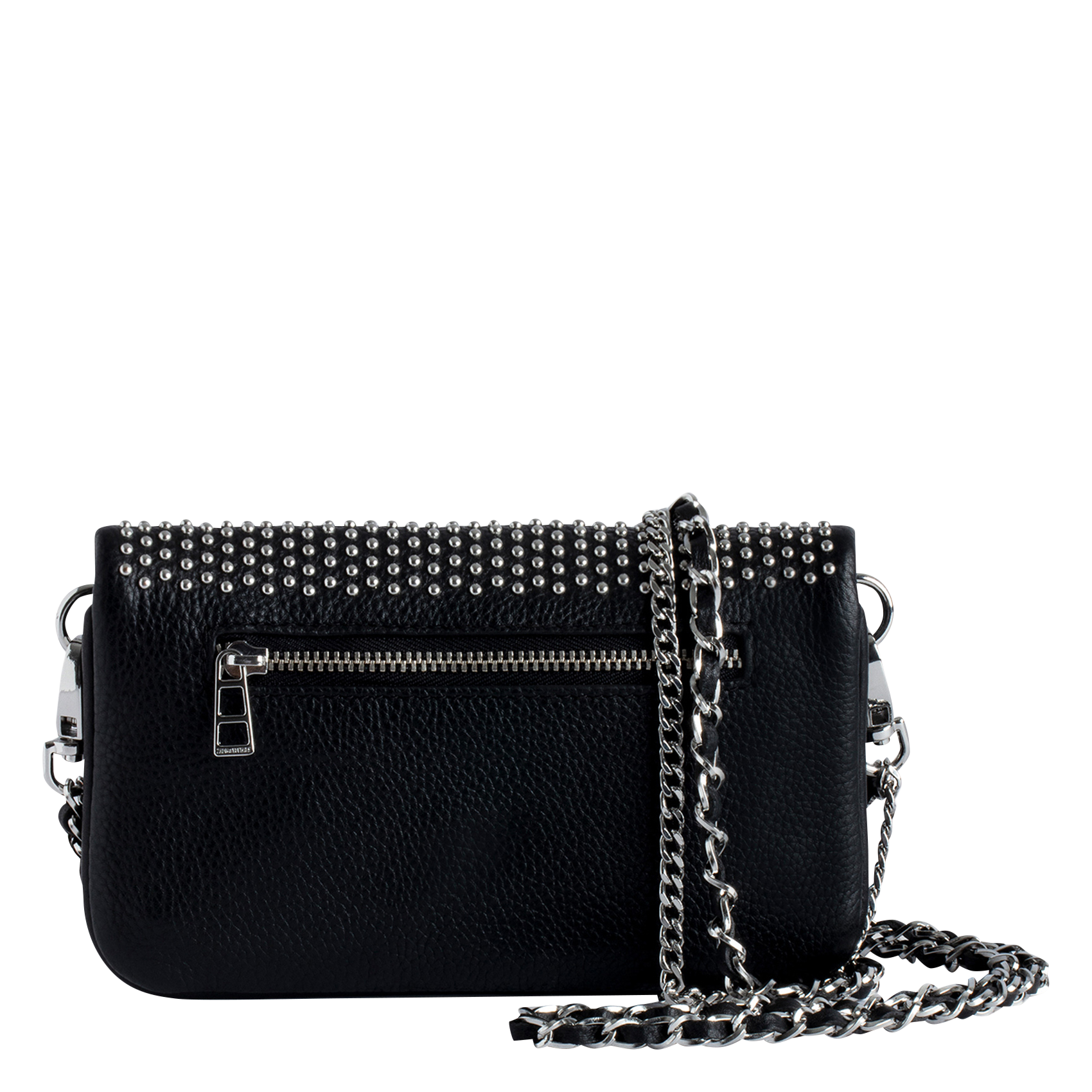 ROCK NANO - Sac épaule clouté en cuir | Noir