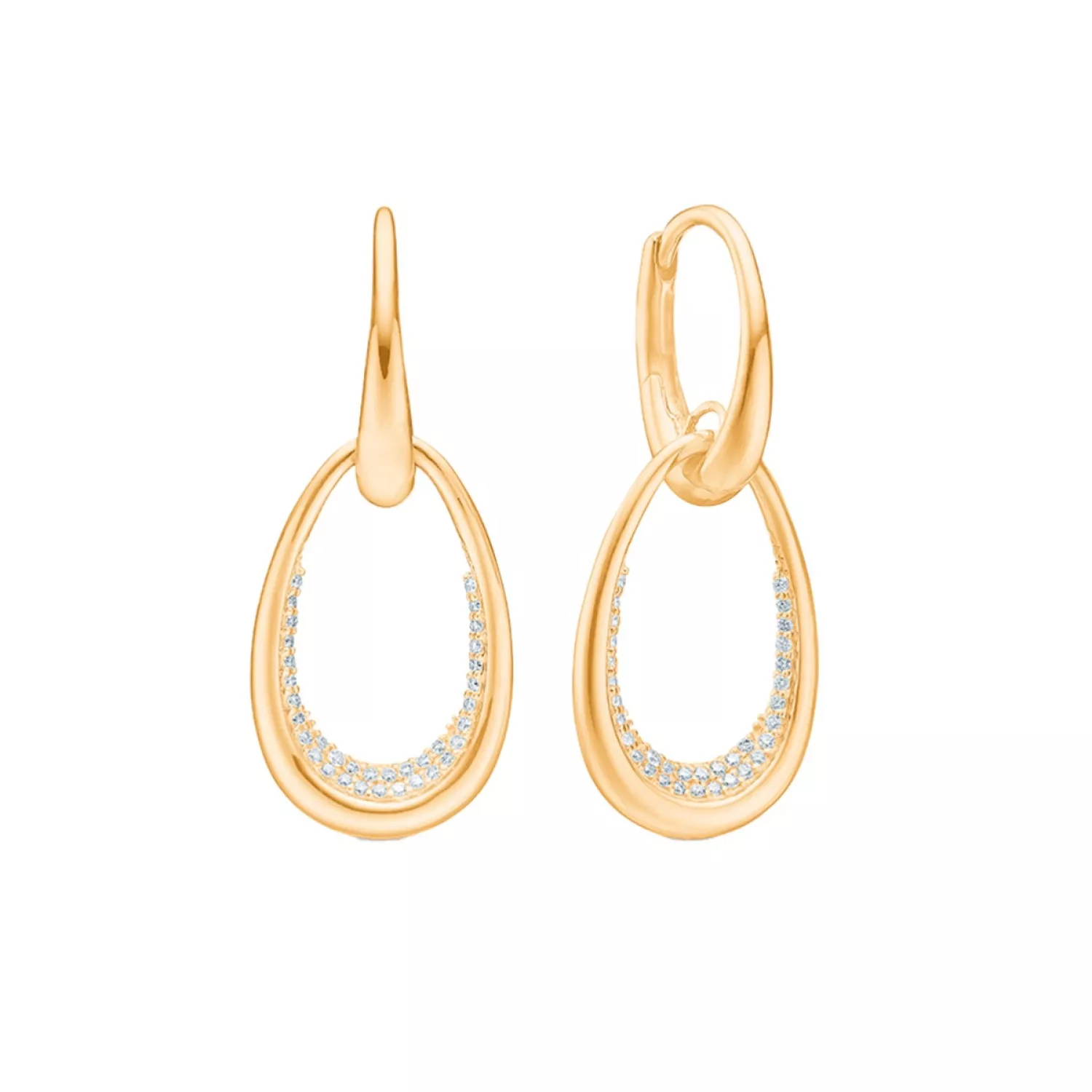 Mads Z Diamond Ellipse Øreringe 14 kt. Guld 1511070