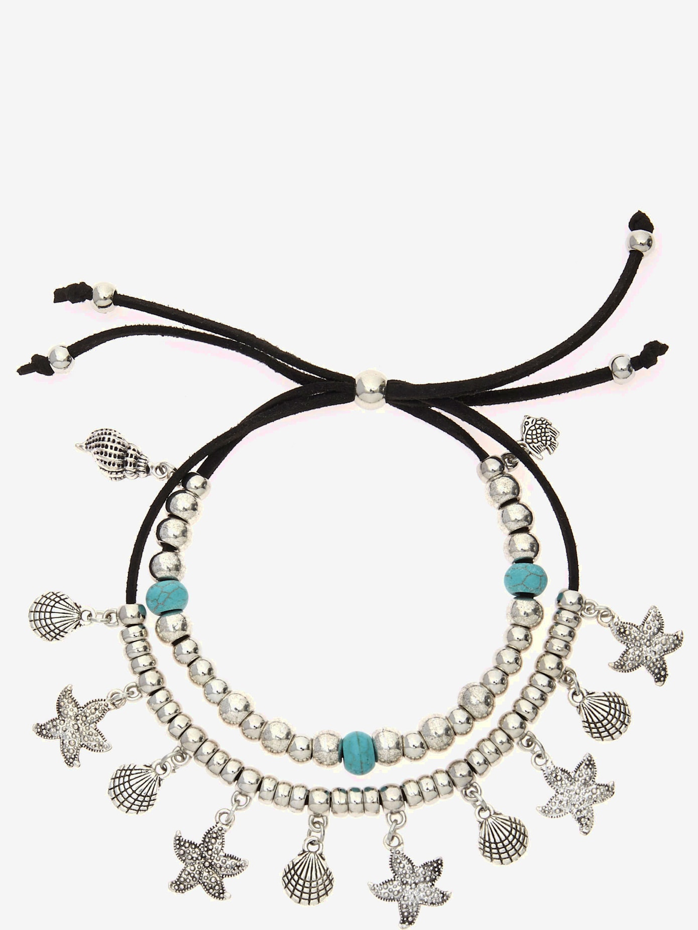 Superbe chaîne de cheville avec pendentifs