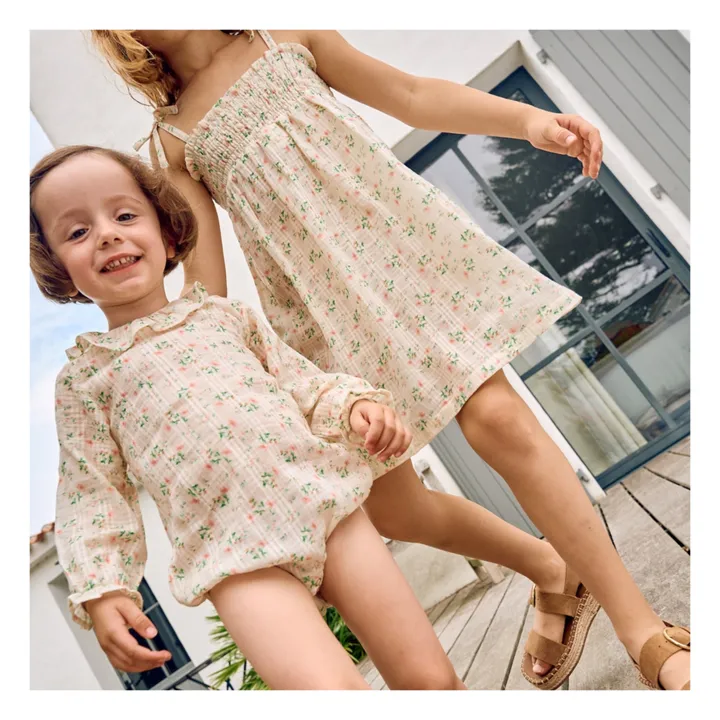 Lililotte Robe Olivia Fleurs | Ecru