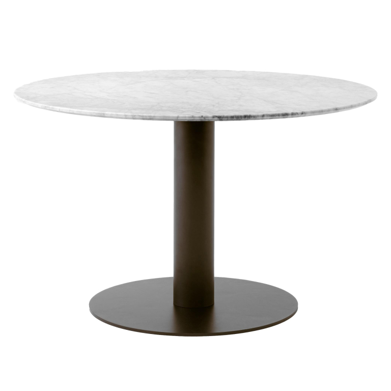 &tradition In between SK12 tafel bronzed onderstel, bianco carrara