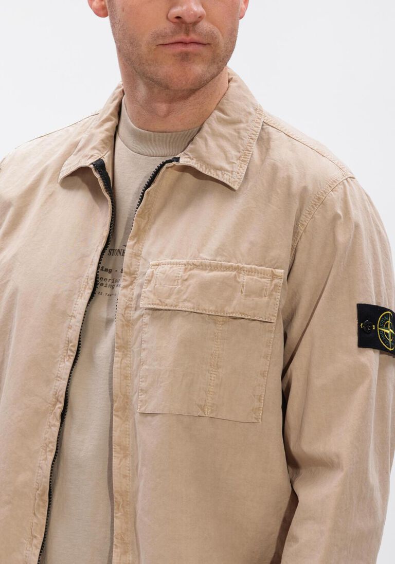 beige stone island overshirts shirts s00wn