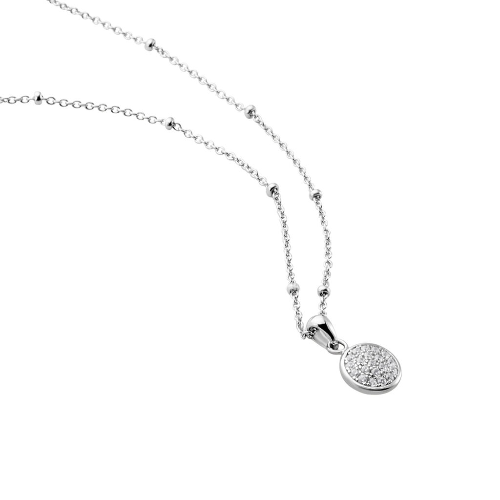 Collier Pascalin Argent Blanc Oxyde De Zirconium