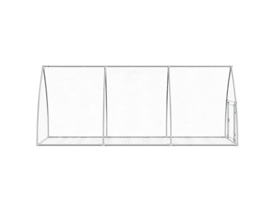 VIDAXL - Cage à lapin argenté 300x105x120 cm acier galvanisé