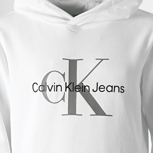 Sweat Capuche Enfant Monogram 0337 Blanc