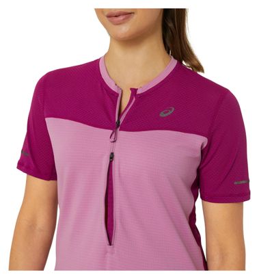 Maillot manches courtes Femme Asics Fujitrail Run Rose