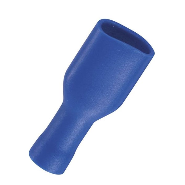 Cosses plates femelles isolées bleues de 6,3mm2