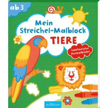ars Edition Mein Streichel Malblock Tiere