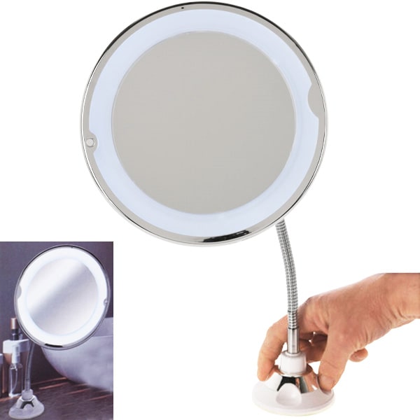Miroir grossissant lumineux à Led