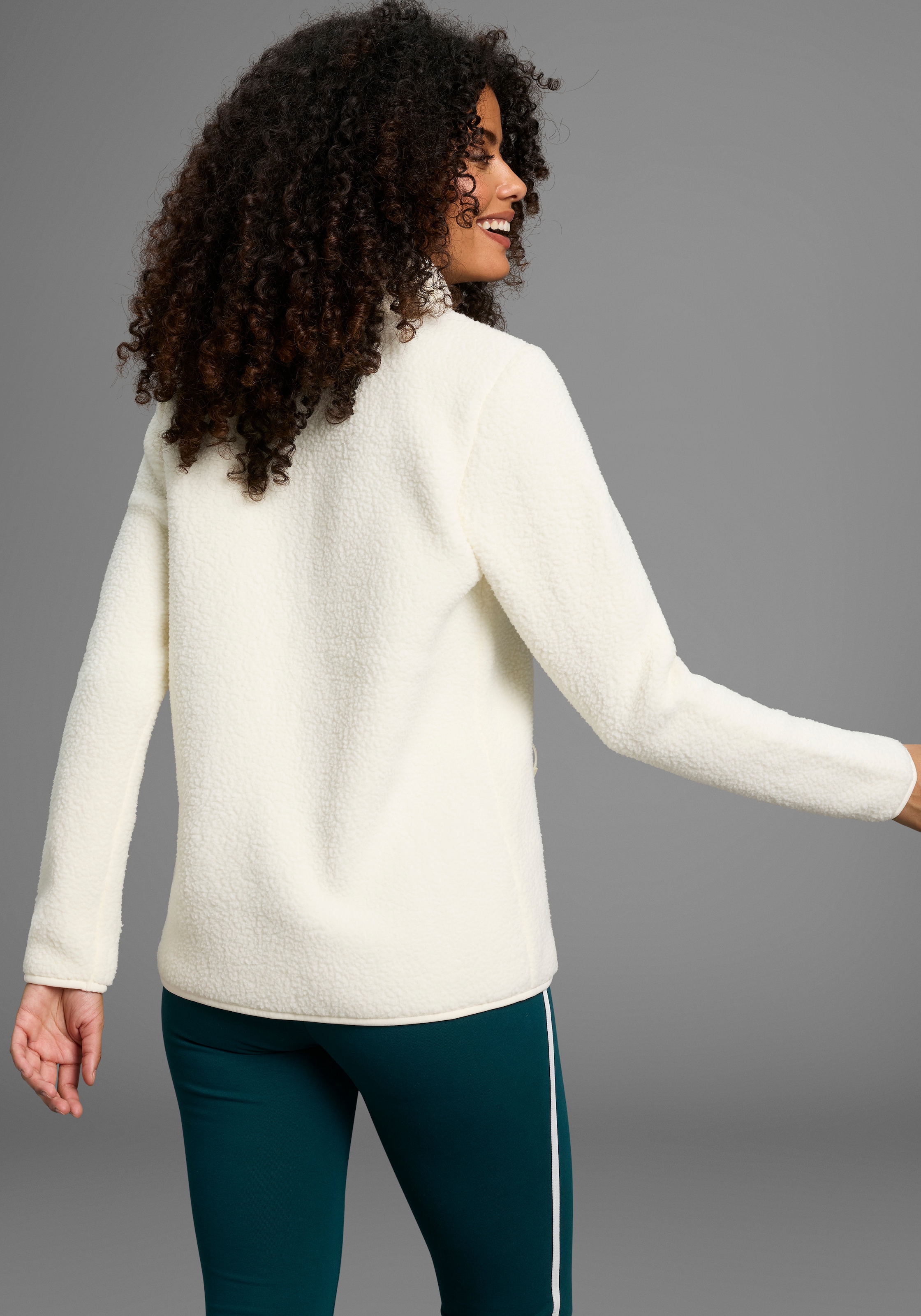 Polarino Fleecejacke aus Teddy-Fleece, Übergangsjacke
