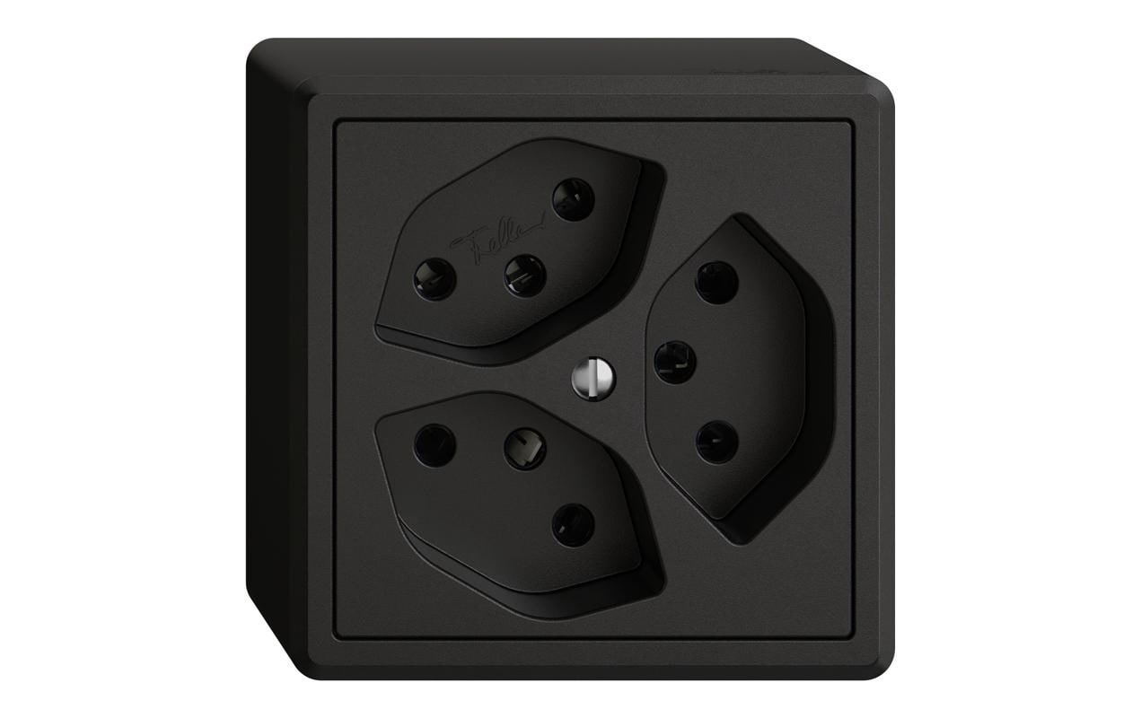 Steckdose AP T13 3xT13Aufputz-Steckdose mit 3xT13 Steckdosen und SNAPFIX-Befestigungssystem