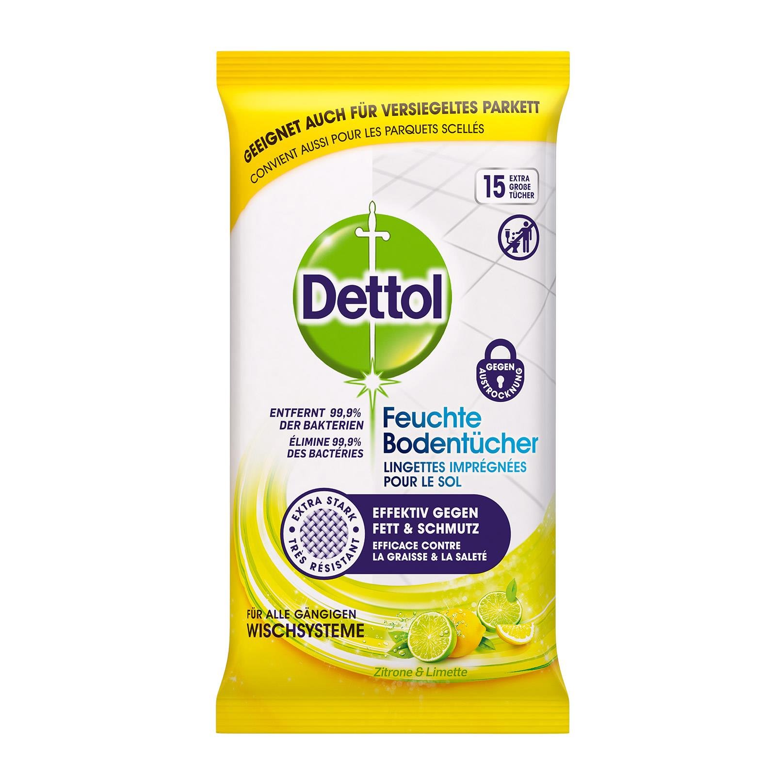 Dettol Feuchte Bodentücher Citrus