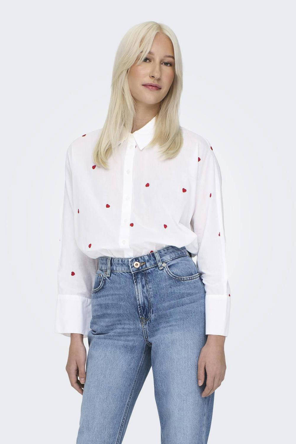 ONLY blouse ONLNEW met ingebreid patroon