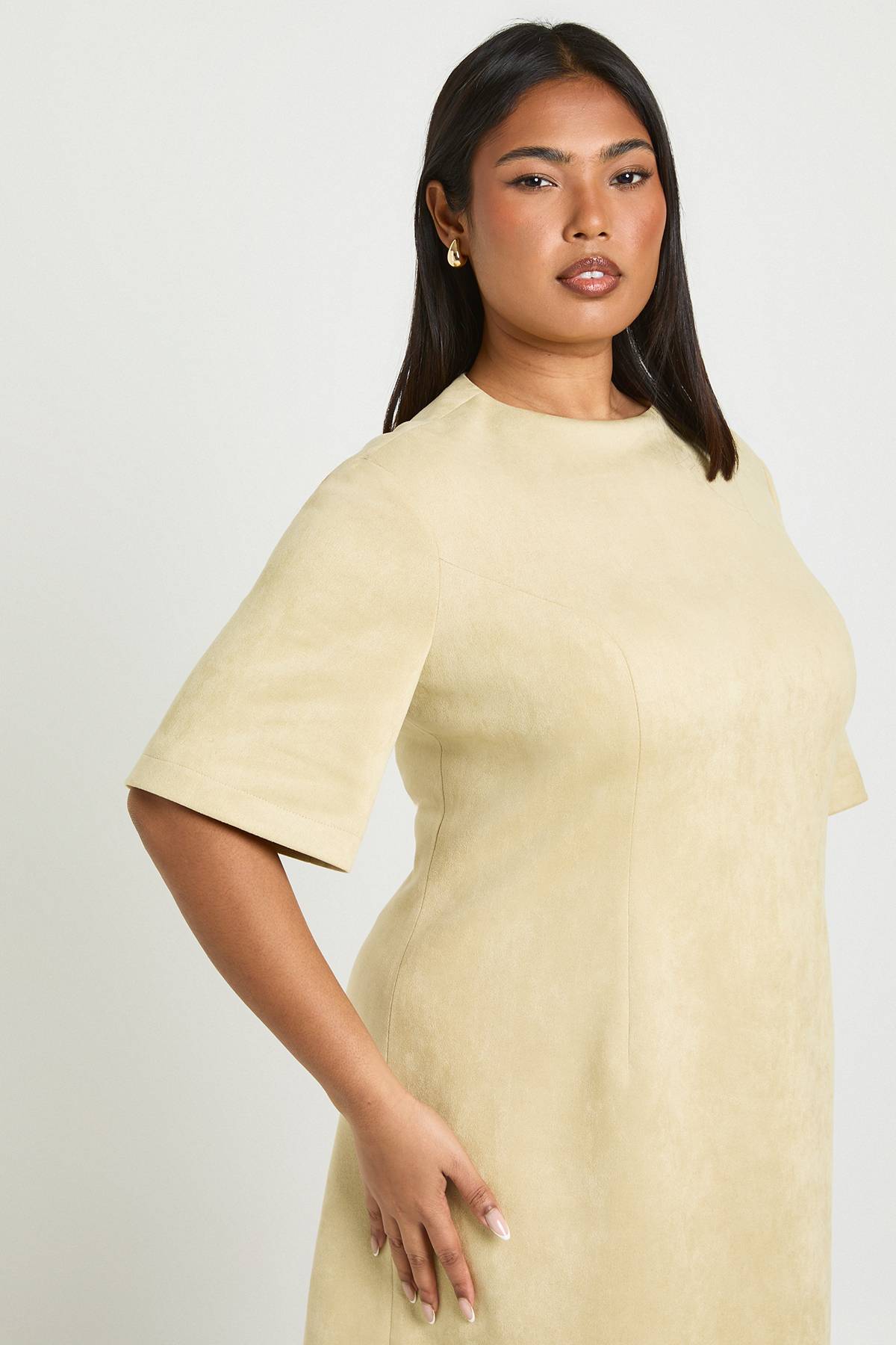 boohoo Robe T-shirt Ample en Synthétique Grande Taille