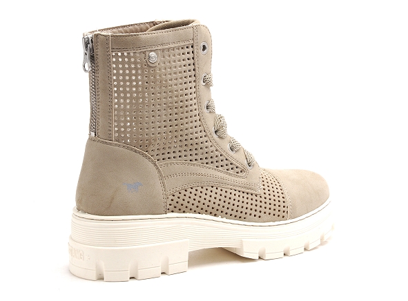 Mustang boots bottine plates femme 1417501 beige