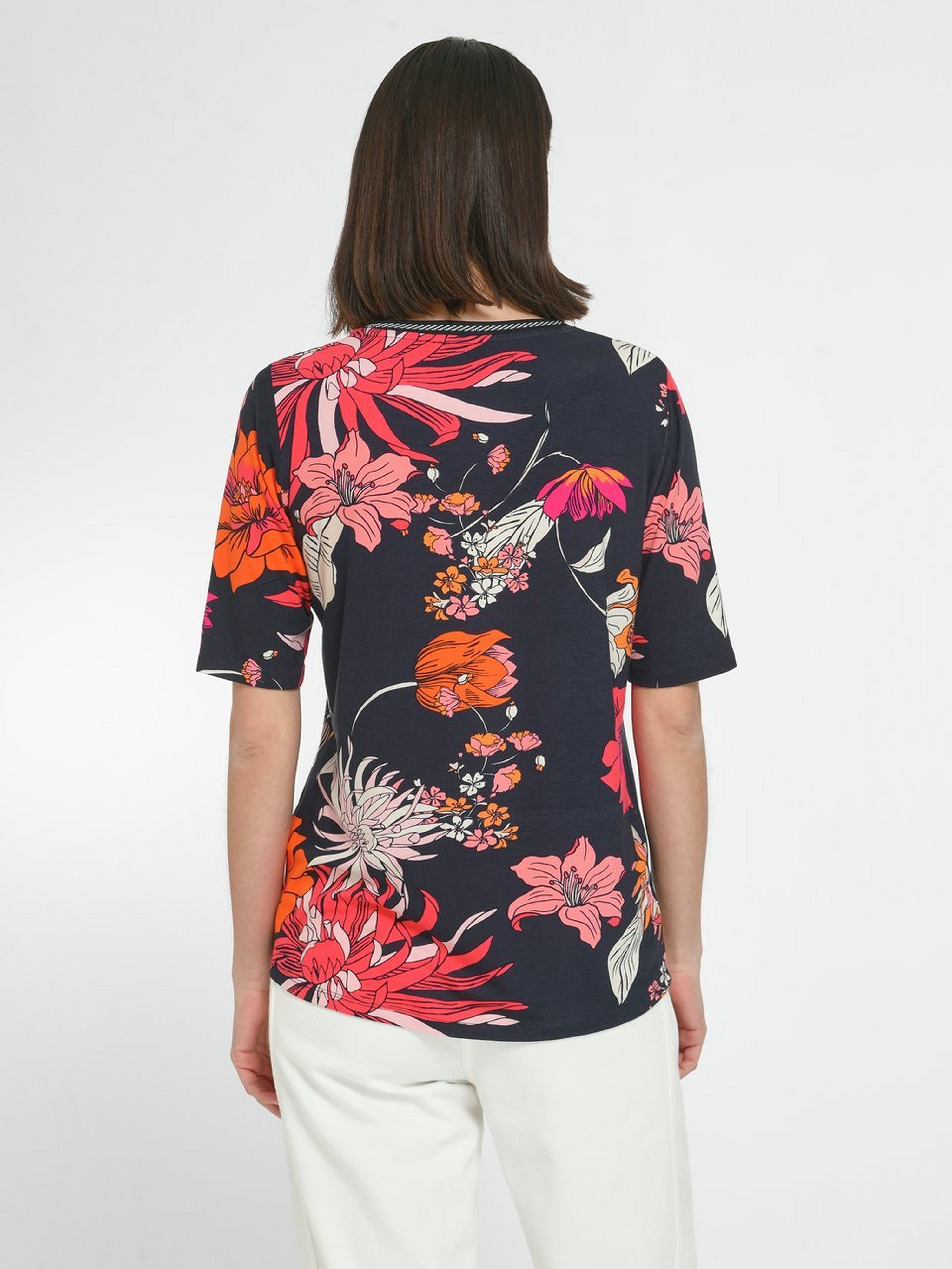 Rundhals-Shirt mit 1/2-Arm