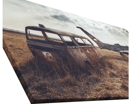 Giclée canvas schilderij Scrap Plane 50x100 cm