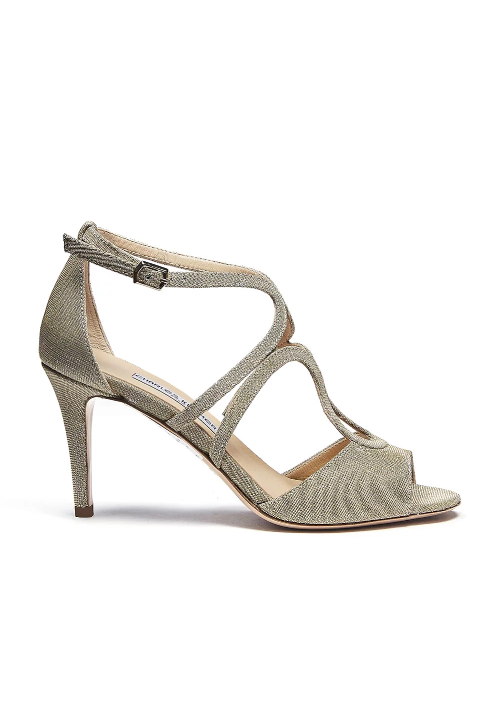 SANDALE NANETTES CUIR PLATINE