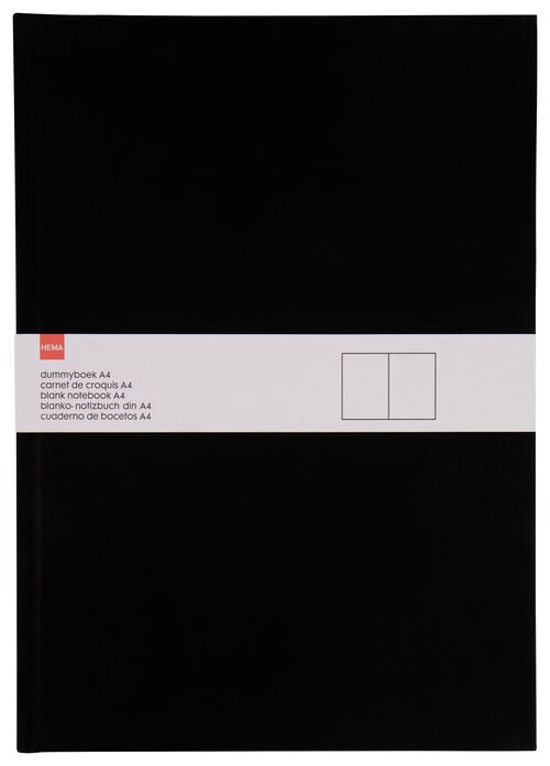 carnet vierge A4 noir