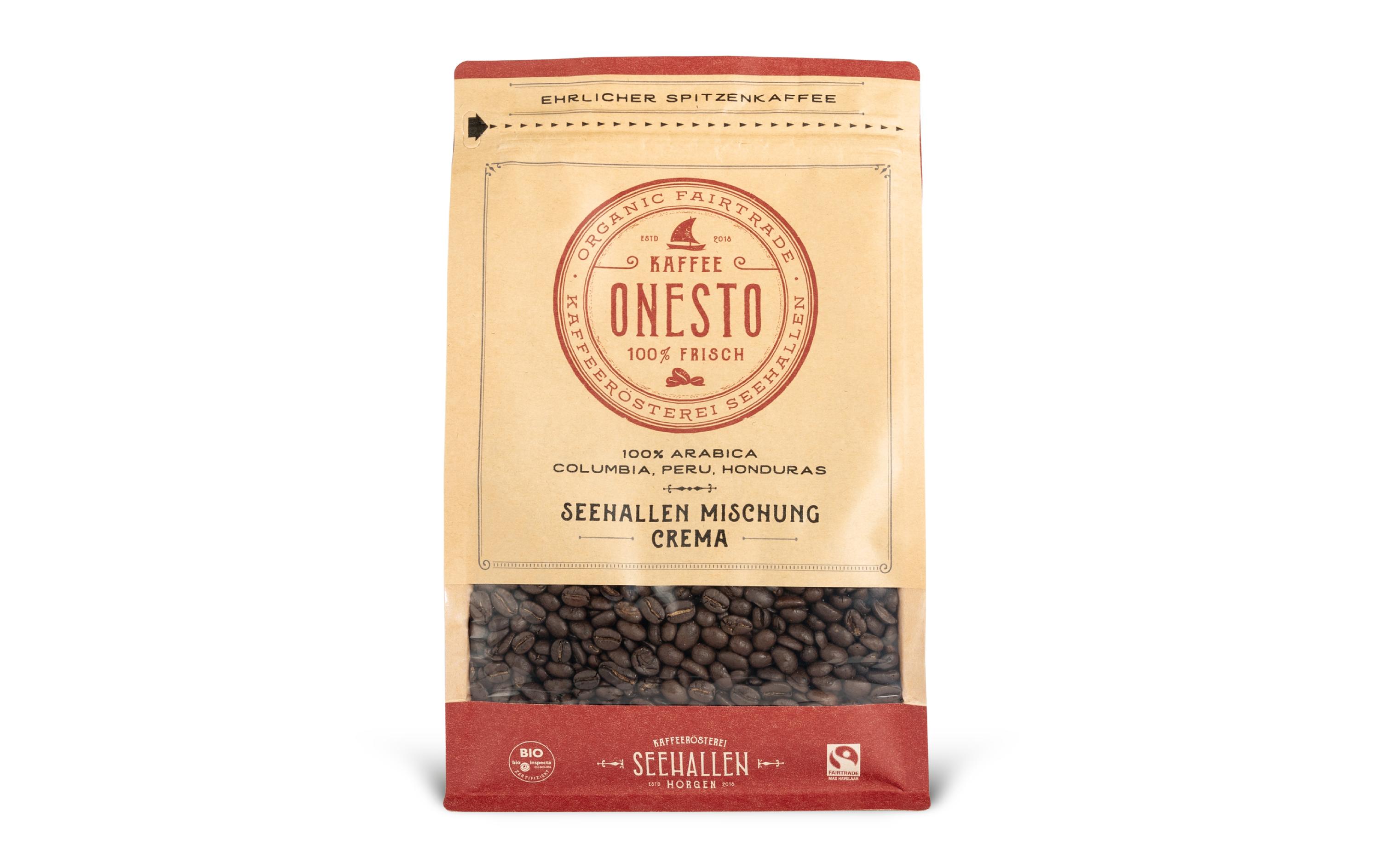 Kaffeebohnen Bio Seehallen Mischung 1 kgBohnenkaffee aus biologischem Anbau
