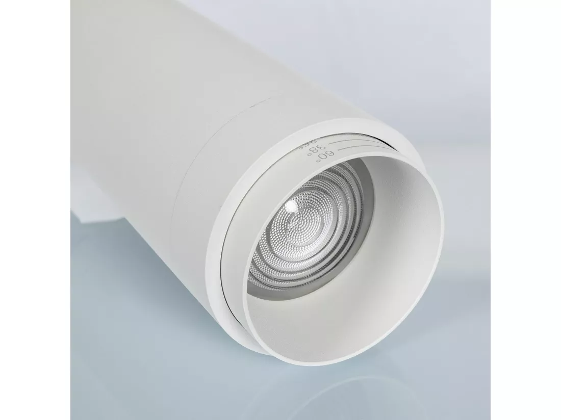Spot LED sur Rail Triphasé 30W Dimmable Wolf Multiangle 15-60º Blanc 3000K Blanc chaud