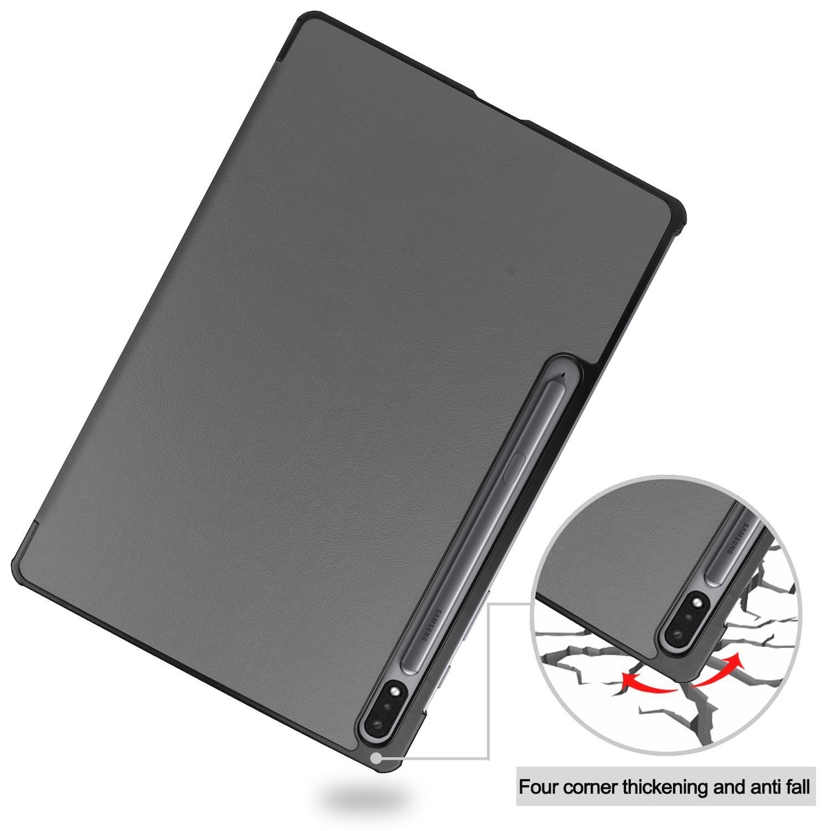 Etui til Samsung Galaxy Tab S7 Plus / FE / Lite med trippel folding