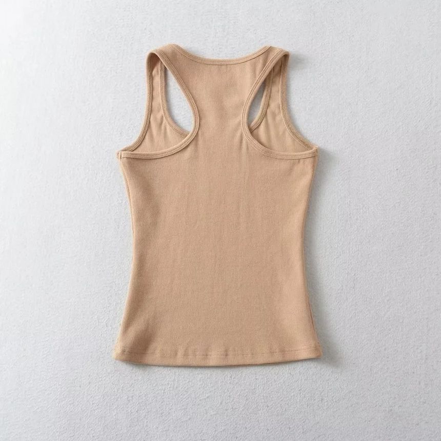 Reknovine - Effen racerback gebreide top