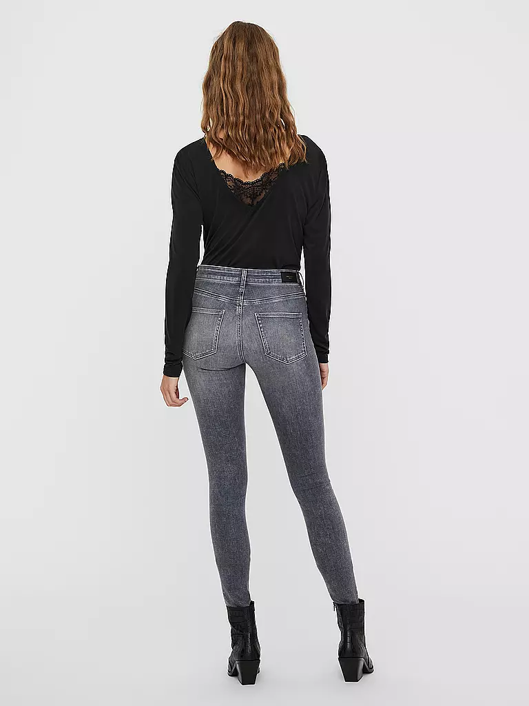 VERO MODA Jeans Slim Fit VMLUX grau