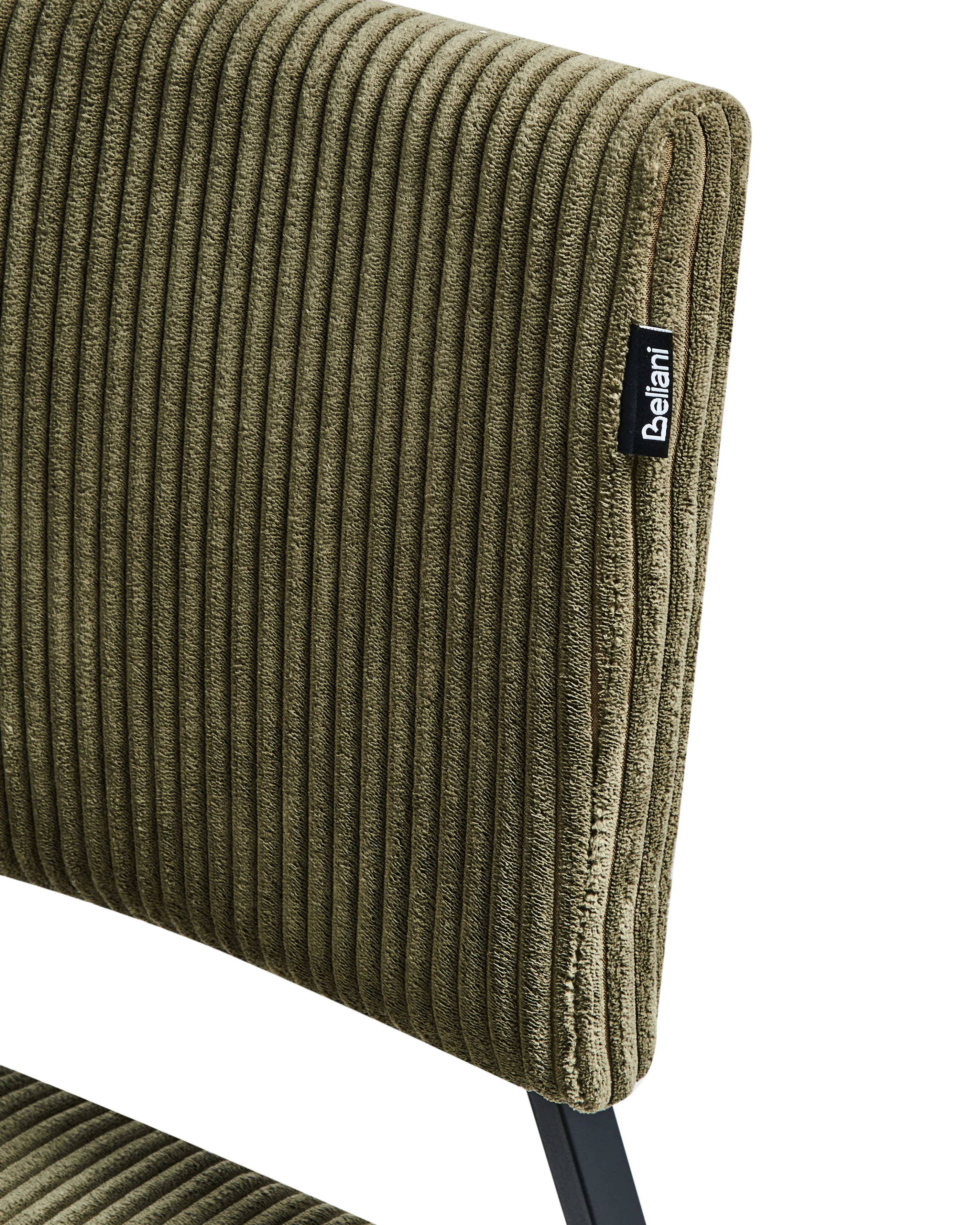 Set van 2 eetkamerstoelen STURGIS Corduroy Olijfgroen