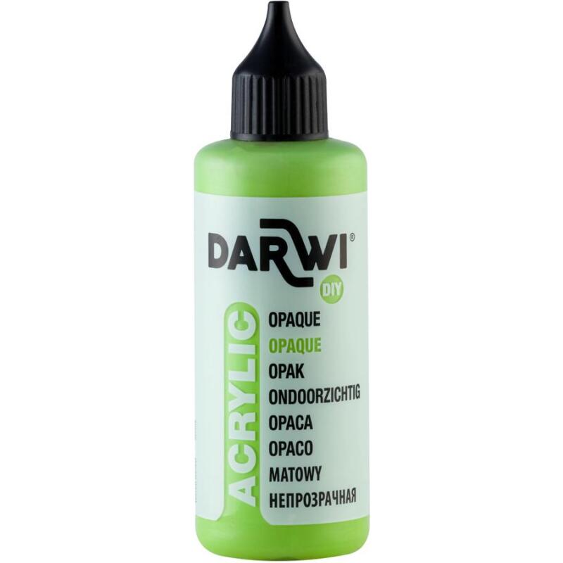 Darwi Flacon de 80 ml de Peinture Acrylique Universelle Opaque - Vert prairie