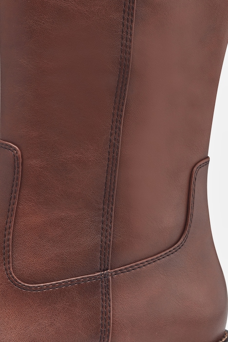 Jana Softline Vegan-Lederstiefel, Zipper, Weite H