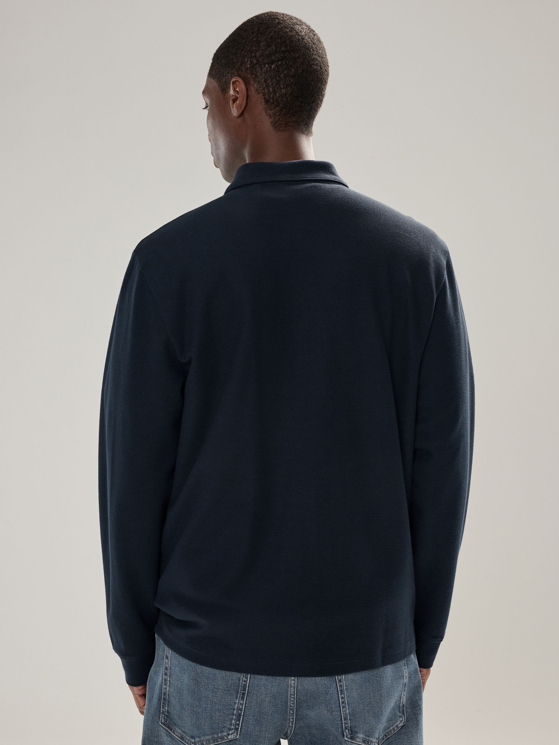 Donkerblauw - Textured Zip Through Shacket