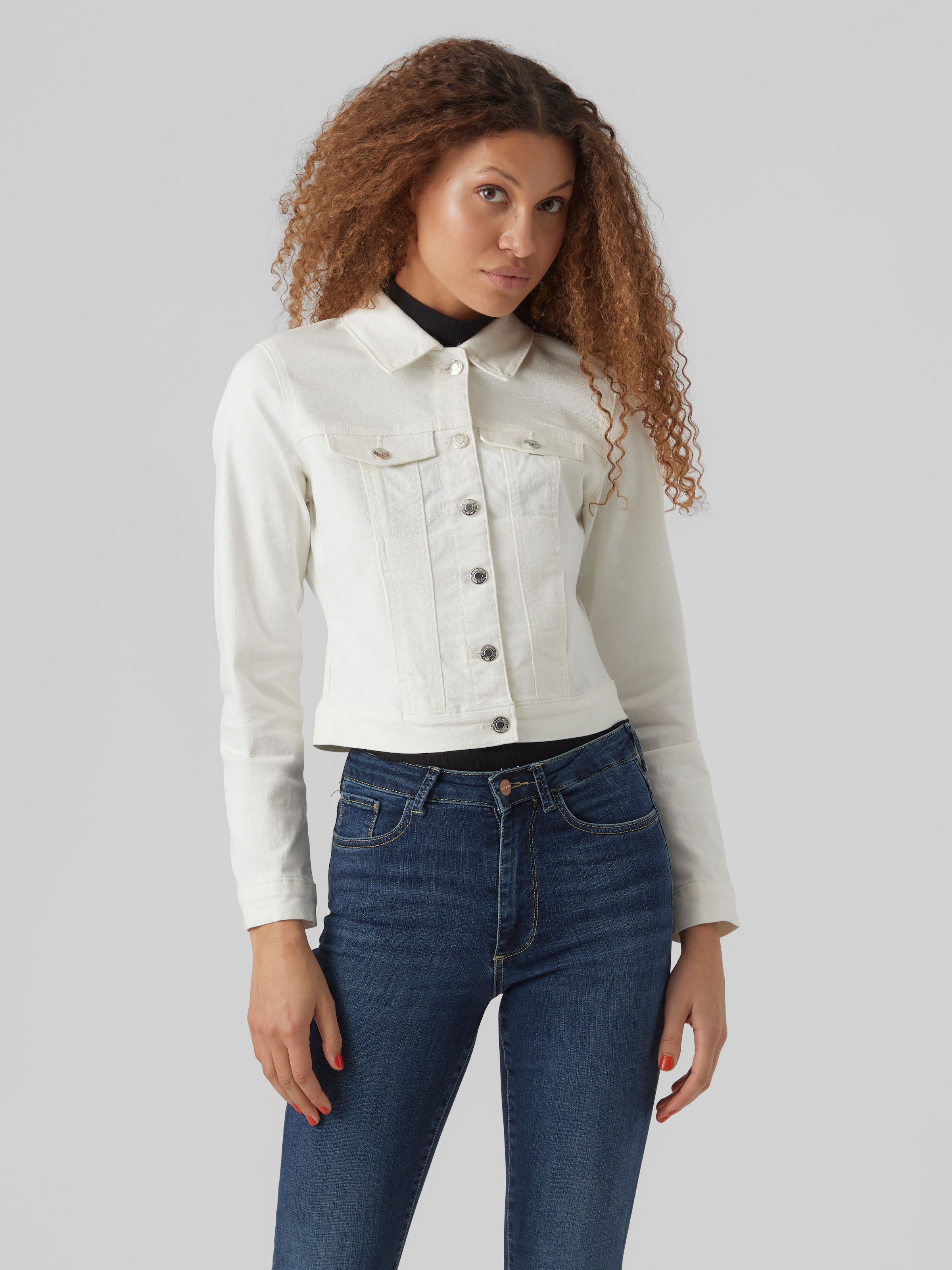 Vero Moda Jeansjacke »VMLUNA LS SLIM DNM JACKET MIX GA NOOS«