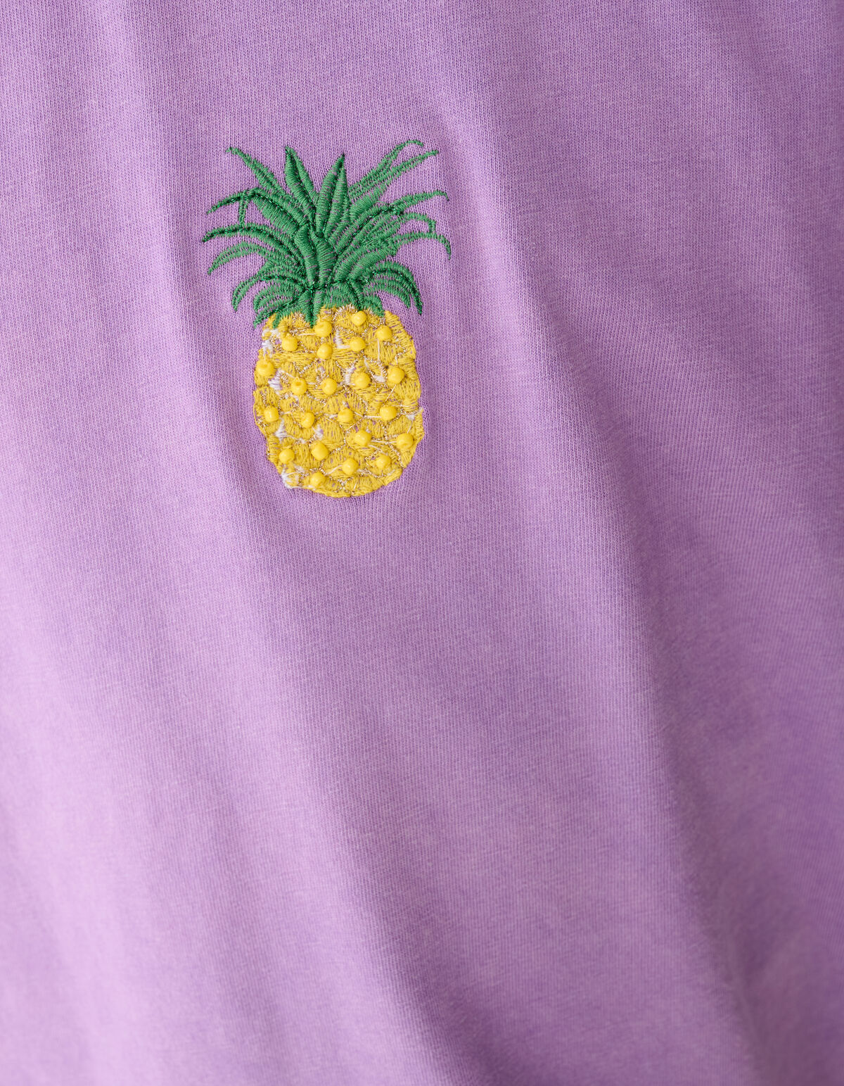 Washed Pineapple Artwork T-shirt Paars