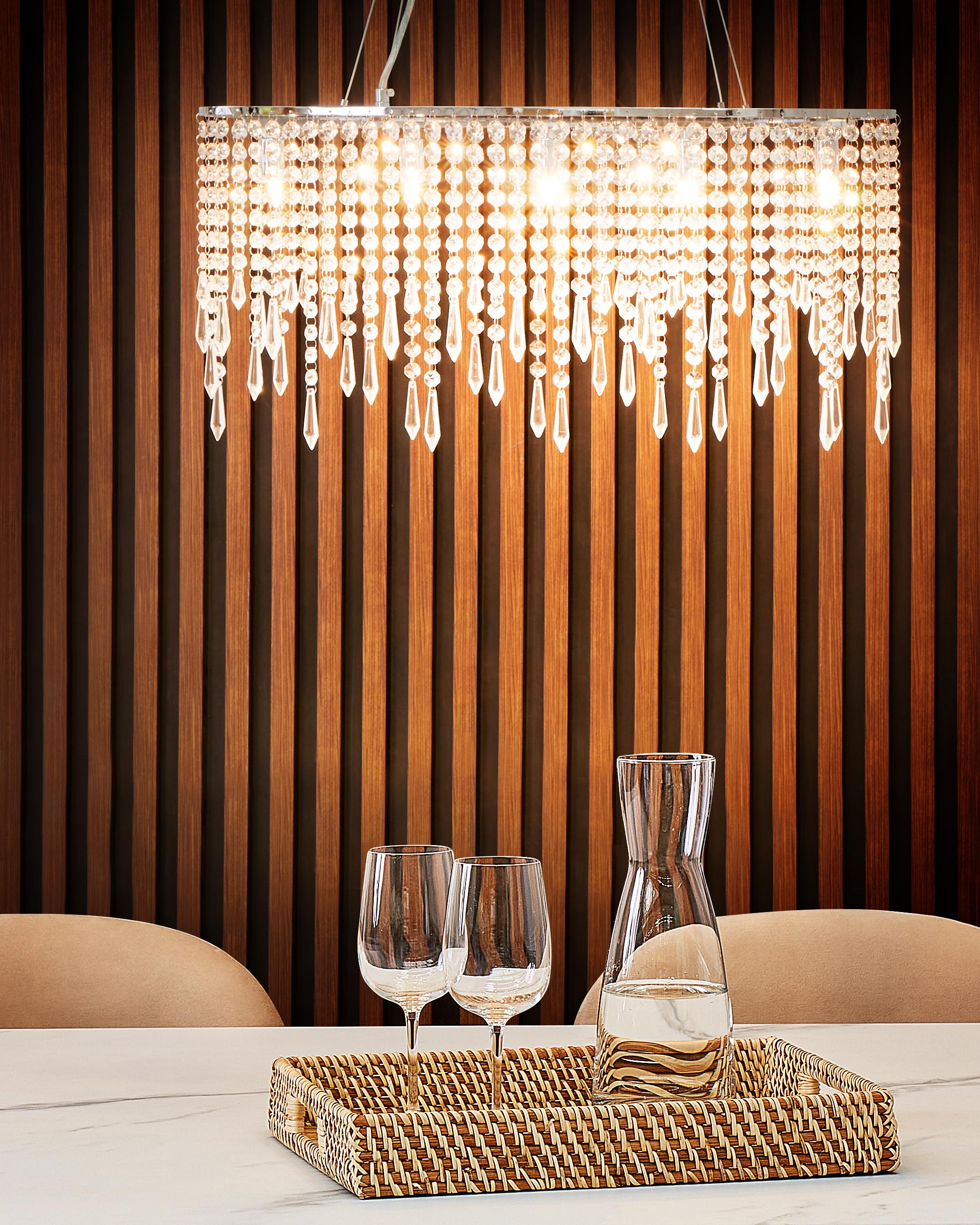 Kroonluchter CALVELLE Kristal Zilver