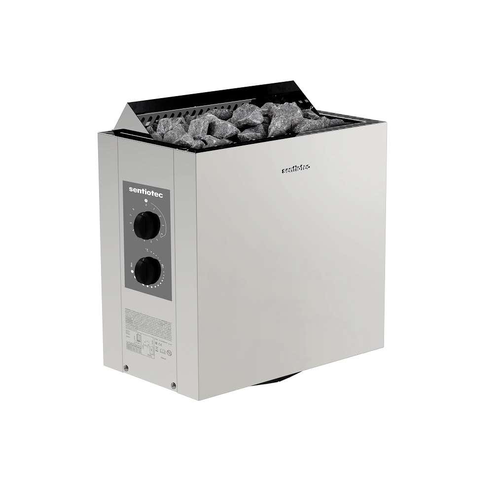FinnTherm complete elektrische saunakachelset: Viking 9,0 kW van metaal in zilver,