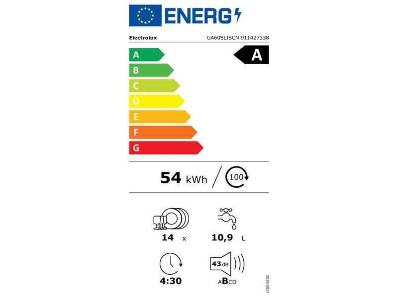 Electrolux Einbaugeschirrspüler GA60SLISCN Integrierbar Integrierter Geschirrspüler