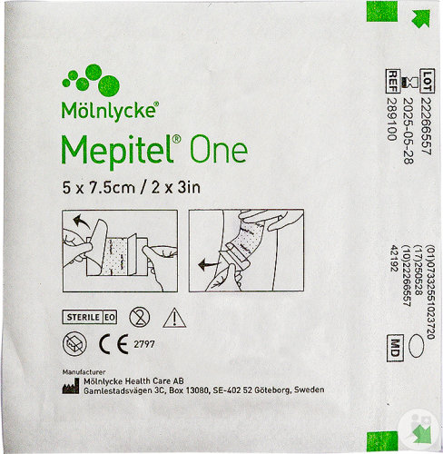 Mepitel One 5x7,5cm Pansement En Silicone Souple Unilatéral 1 Pansement