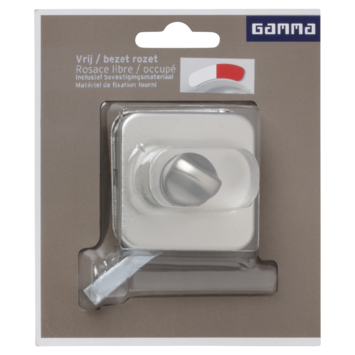 GAMMA vrij-bezet rozet vierkant RVS look (aluminium)
