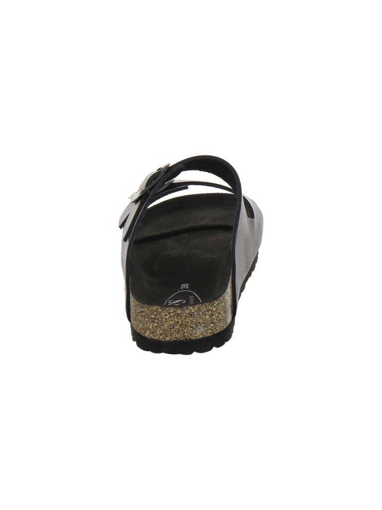 Pantoletten Damen Zweischnaller all black