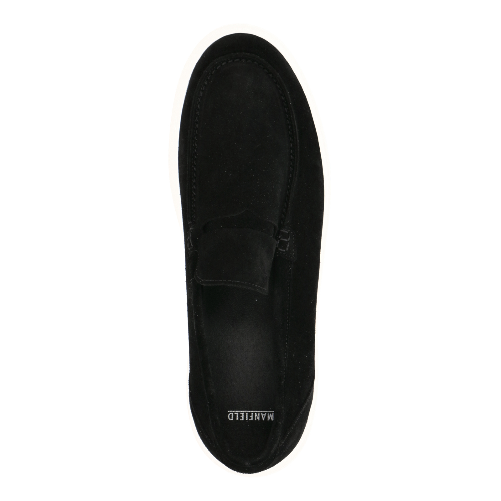 Zwarte suède loafers met sportieve zool