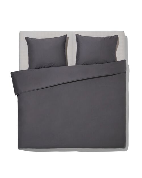housse de couette percale 240x200/220 gris foncé