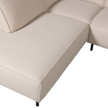 WOOOD hoekbank Roman beige geweven stof met verlenging links