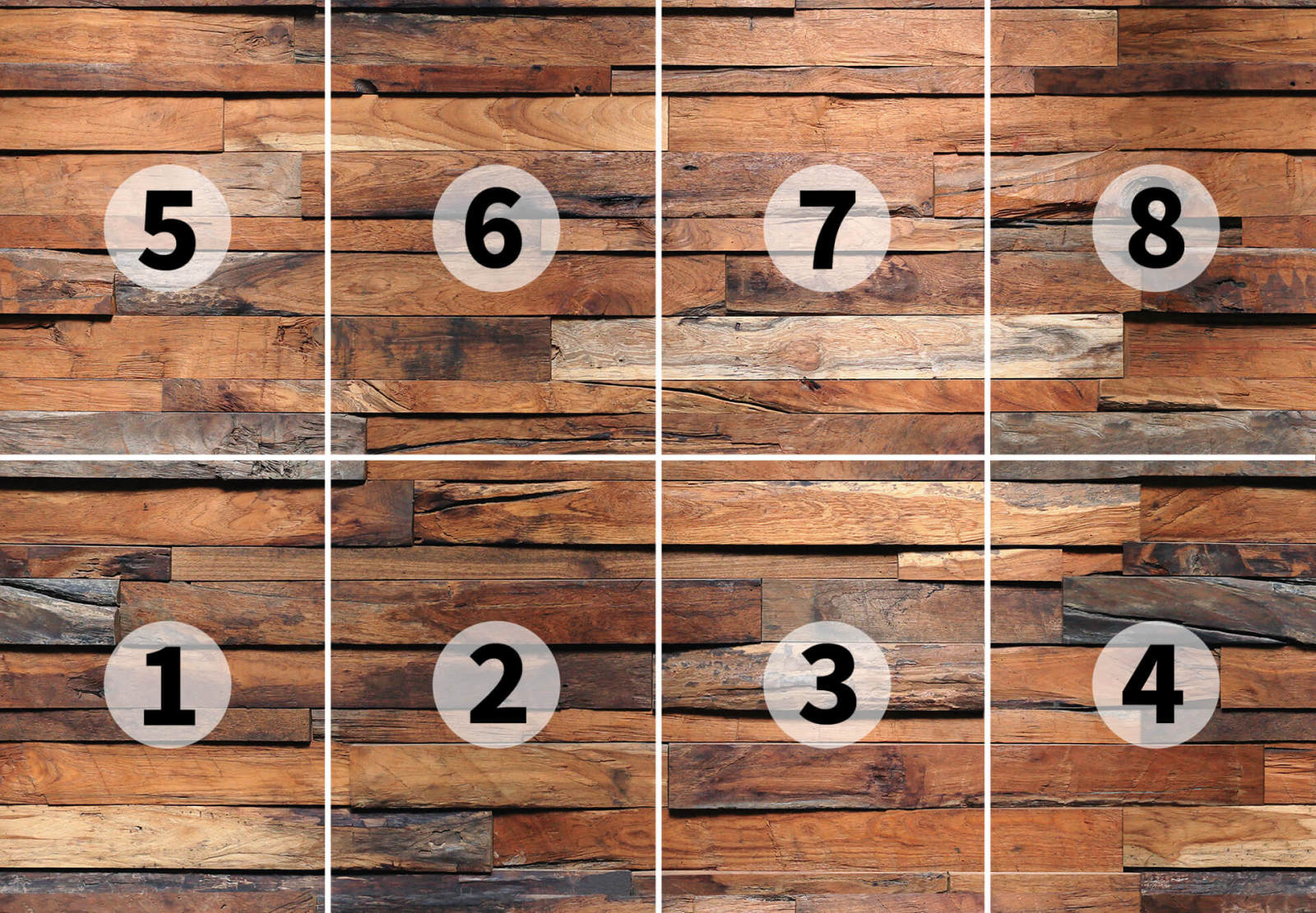 Fototapete DESIGNWALLS 2.0 - braun - Holz - 2,5 Meter