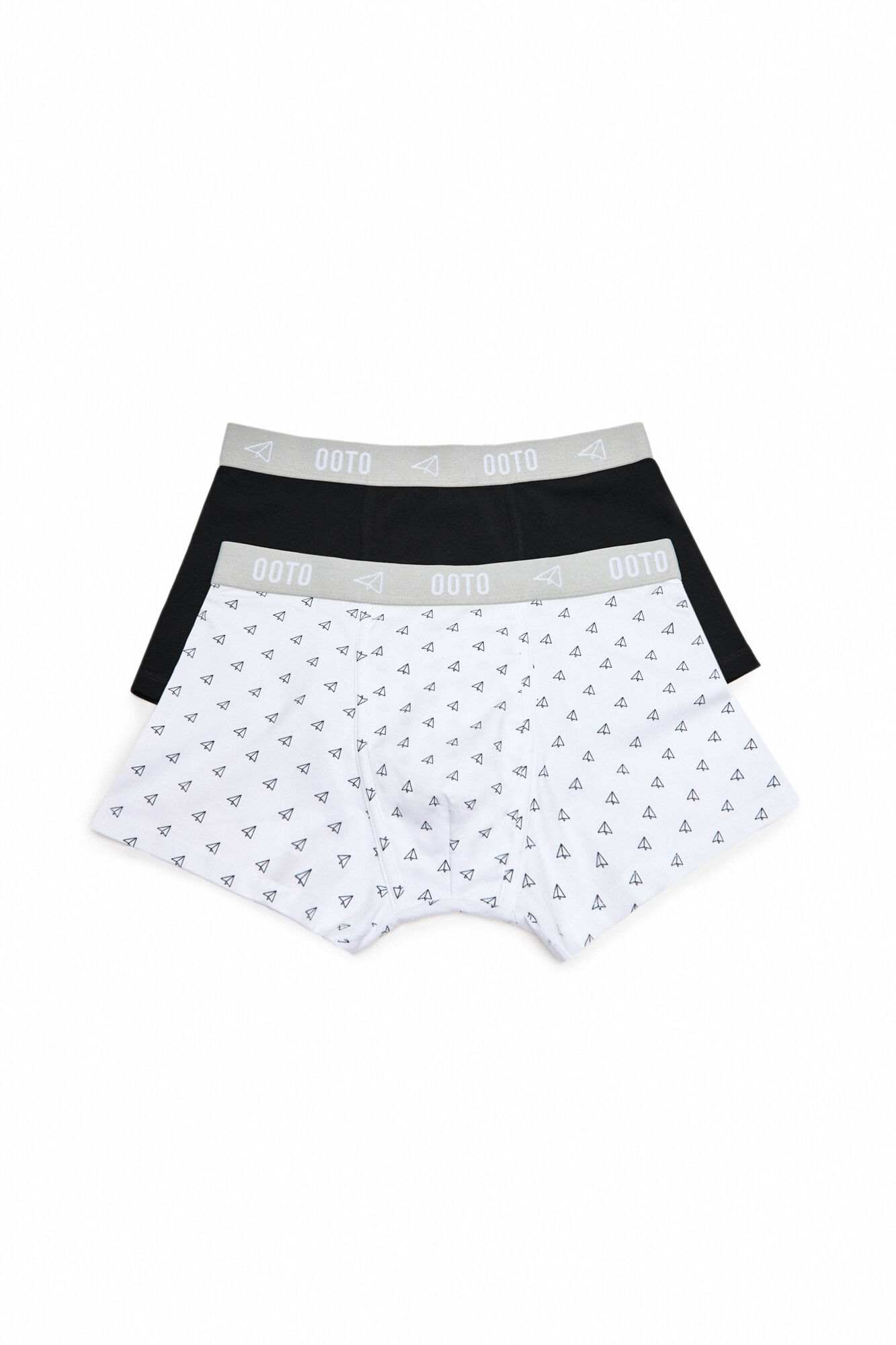 Conjunto com 2 cuecas boxer de malha - Pretas
